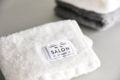 画像1: 【SALON FOR DOGS】 優しいタオル2枚セット　円筒ケース付き